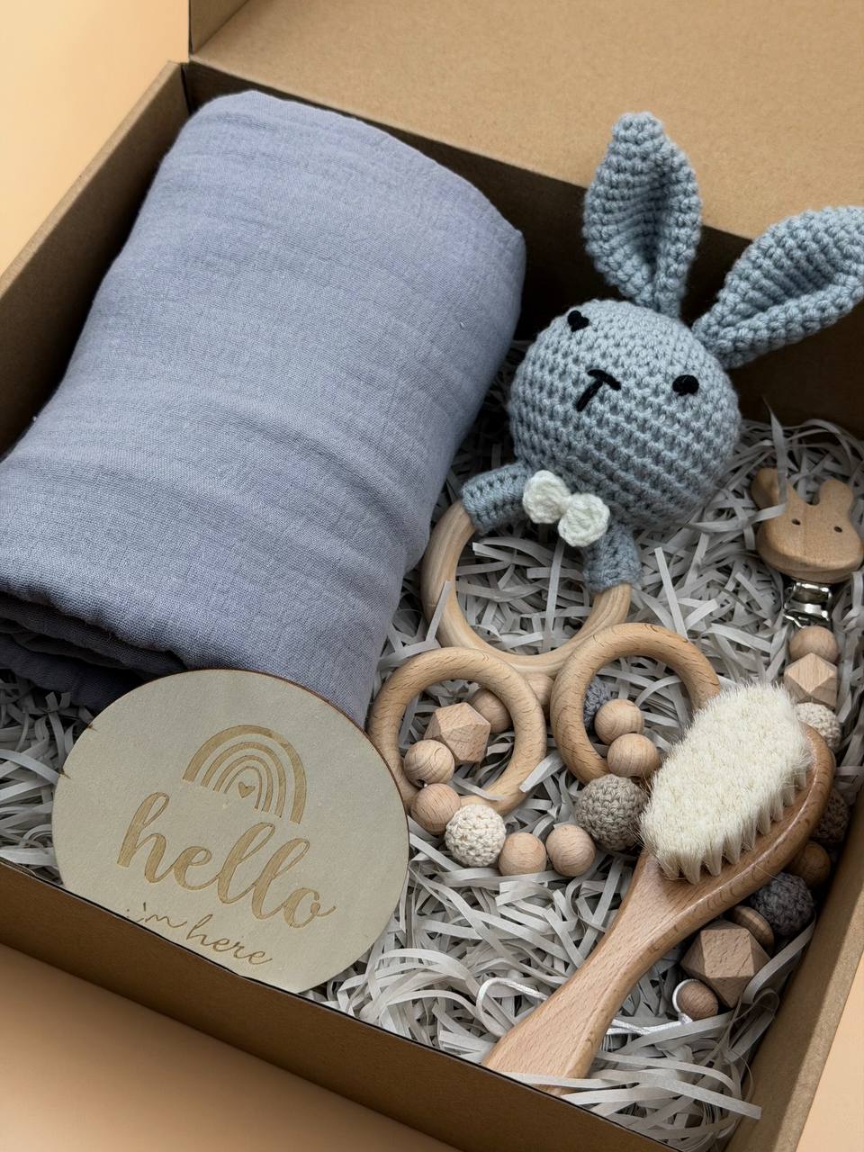Geschenkset für Babys mit Hase