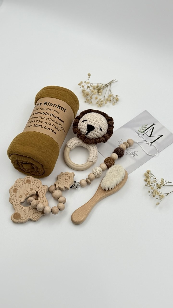 Geschenkset für Babys mit Löwe